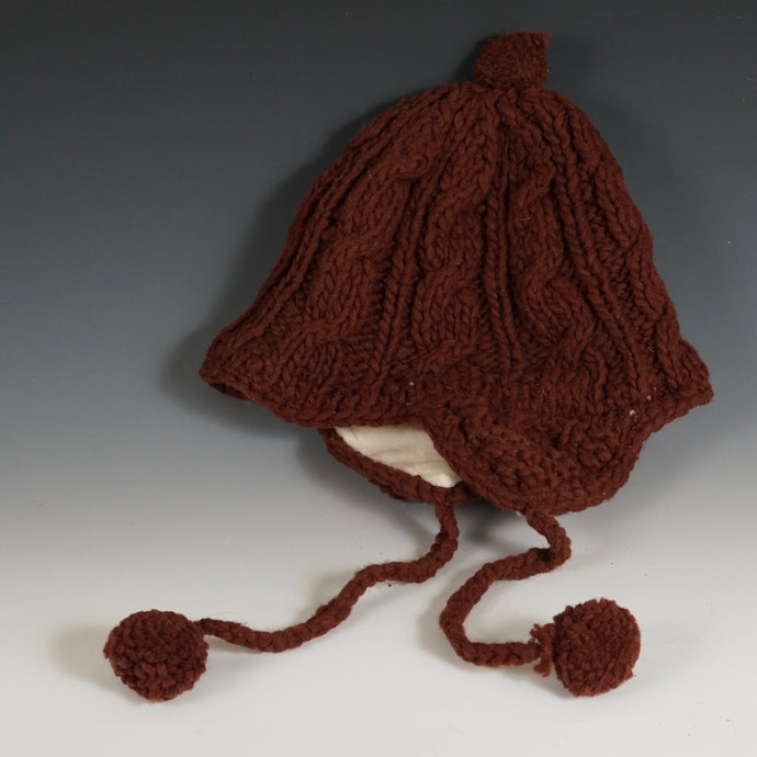 Wool Hat w/ Ears - Crimson