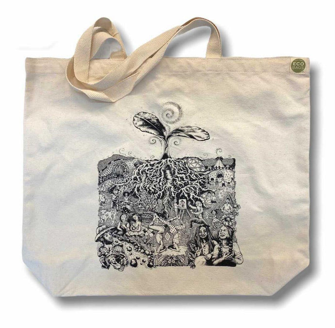 GROW FOOD ROOTBALL Organic Cotton Canvas Tote